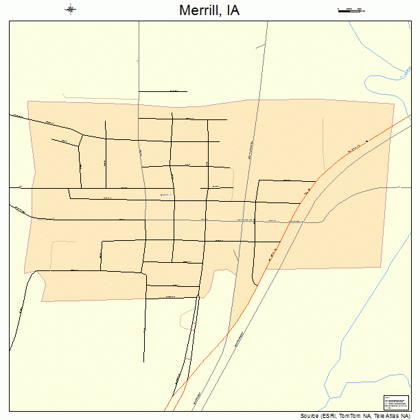 Merrill, IA street map