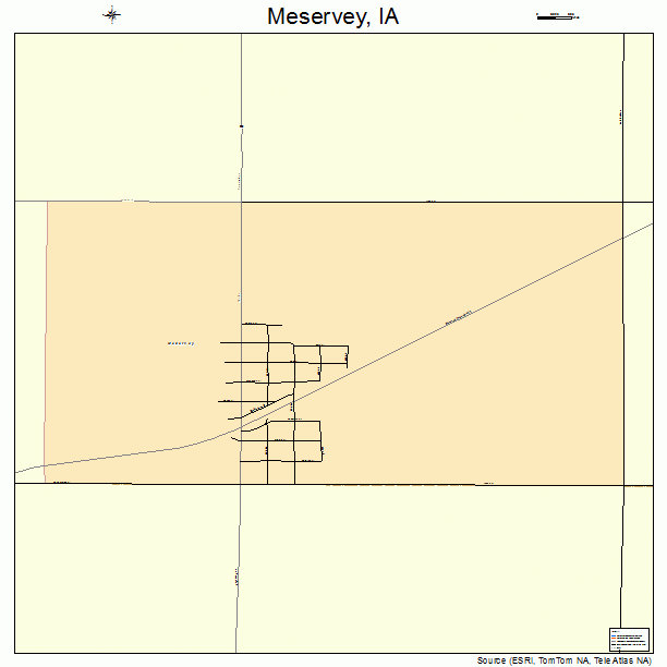 Meservey, IA street map