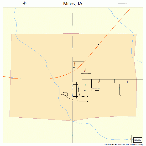 Miles, IA street map