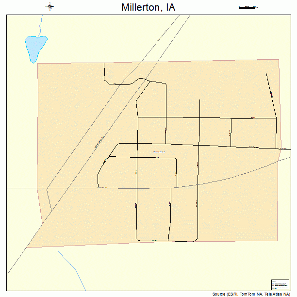 Millerton, IA street map