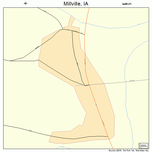 Millville, IA street map