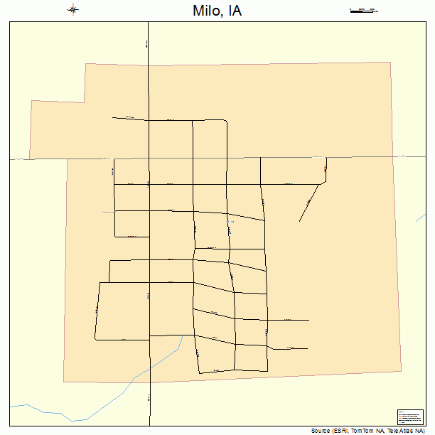 Milo, IA street map