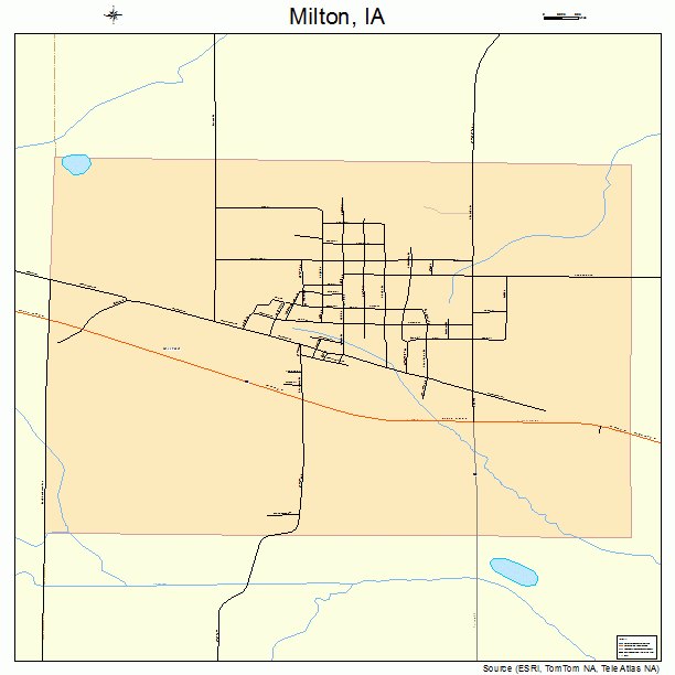 Milton, IA street map