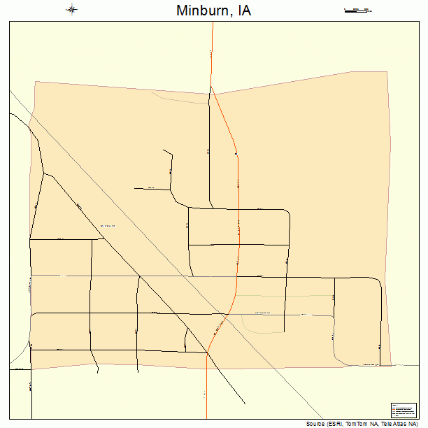Minburn, IA street map