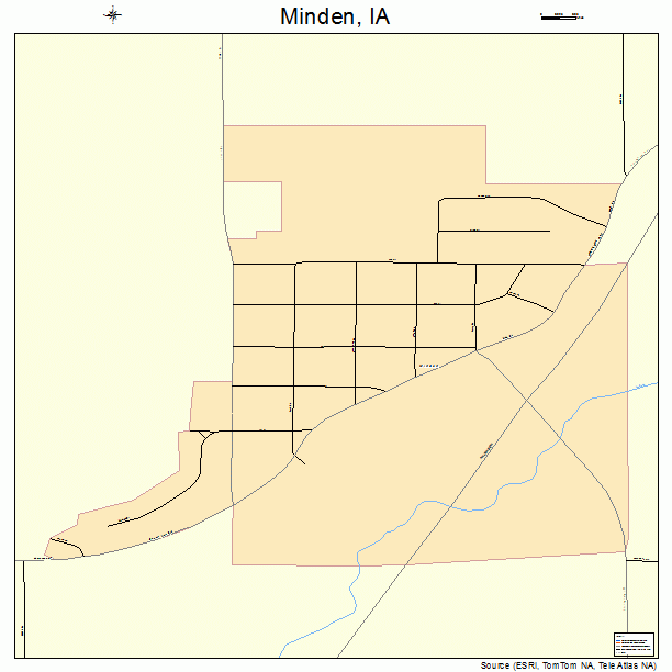 Minden, IA street map