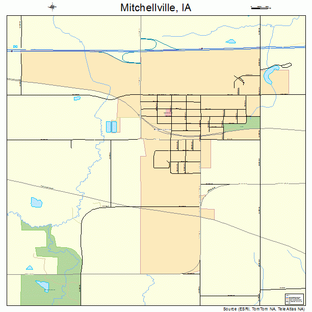 Mitchellville, IA street map