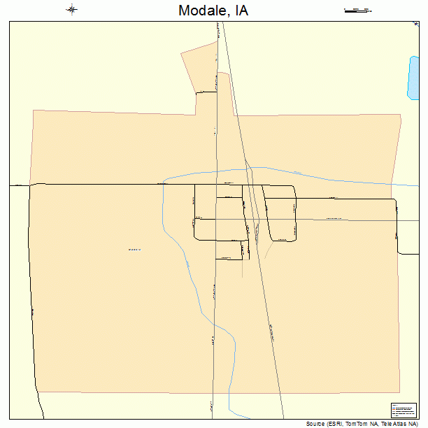 Modale, IA street map