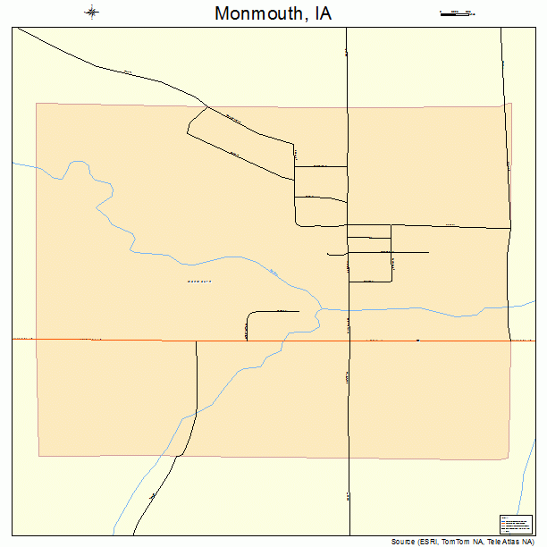 Monmouth, IA street map