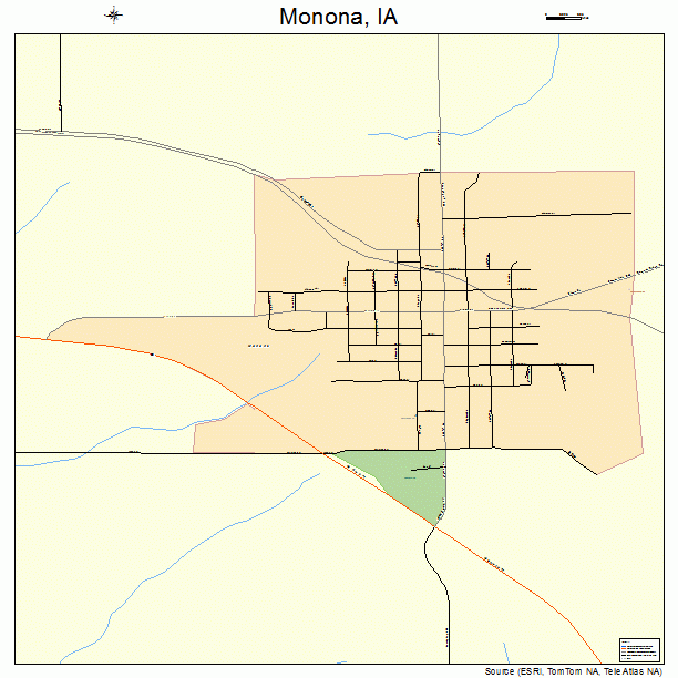 Monona, IA street map