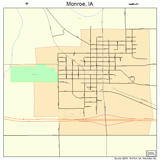 Monroe, IA street map