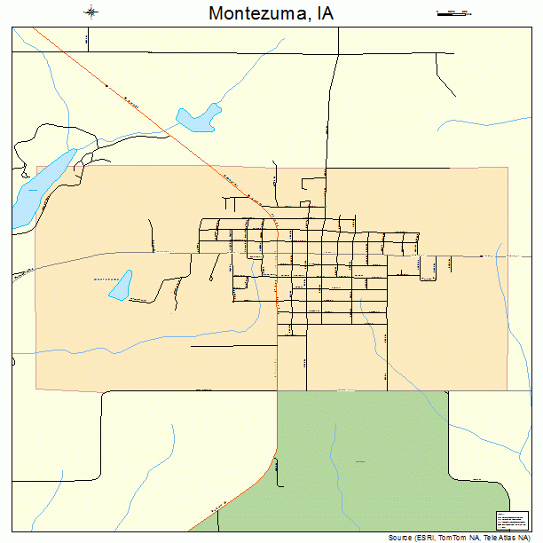 Montezuma, IA street map
