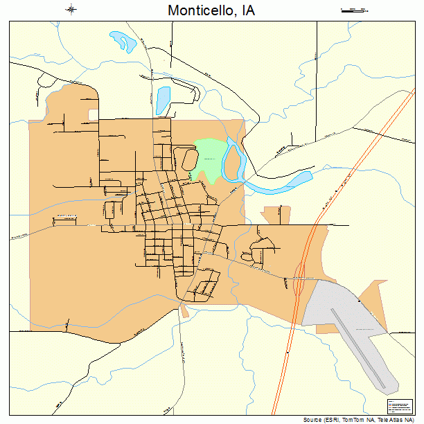 Monticello, IA street map