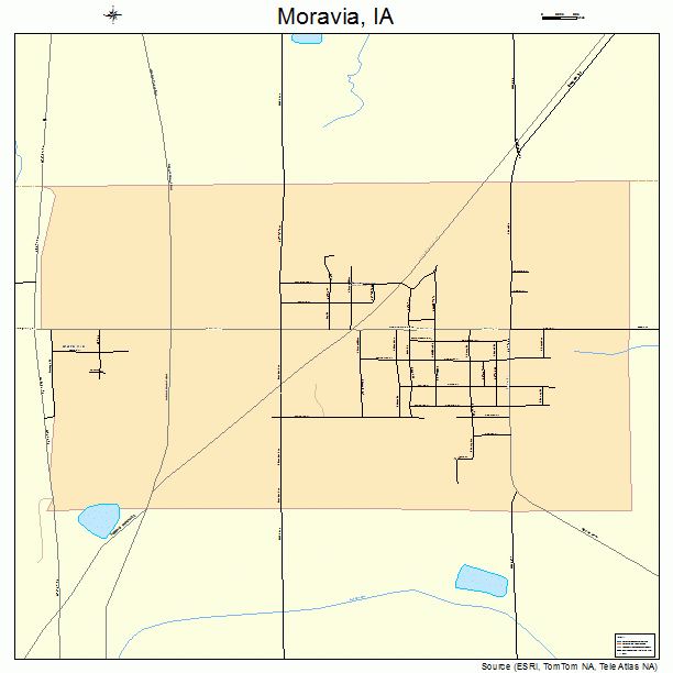 Moravia, IA street map