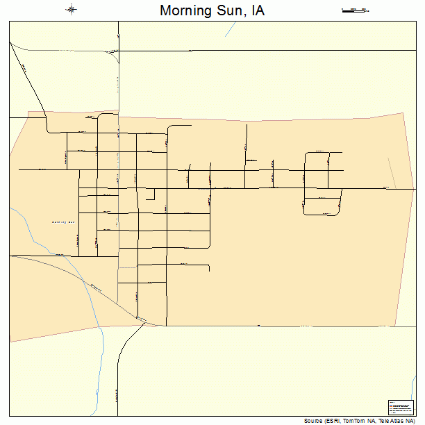 Morning Sun, IA street map