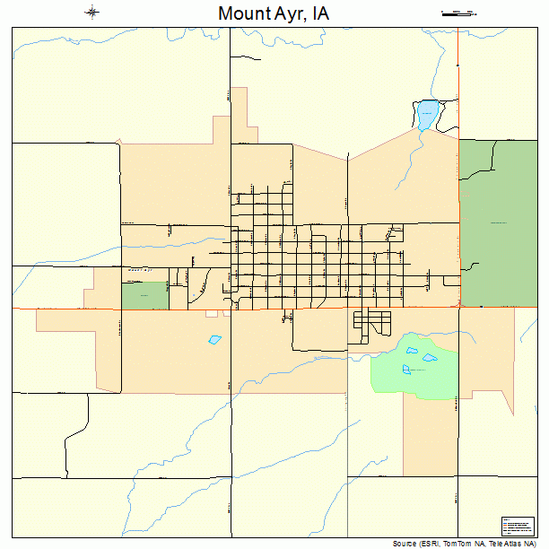 Mount Ayr, IA street map