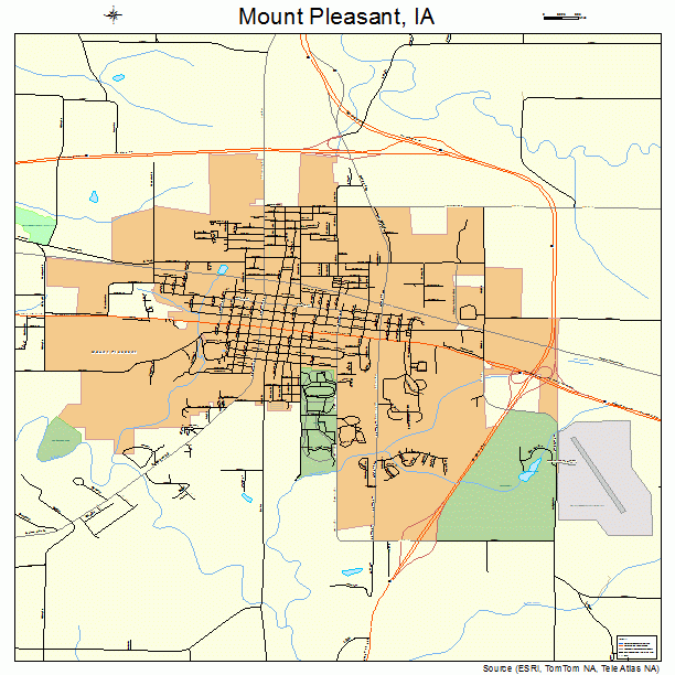 Mount Pleasant, IA street map