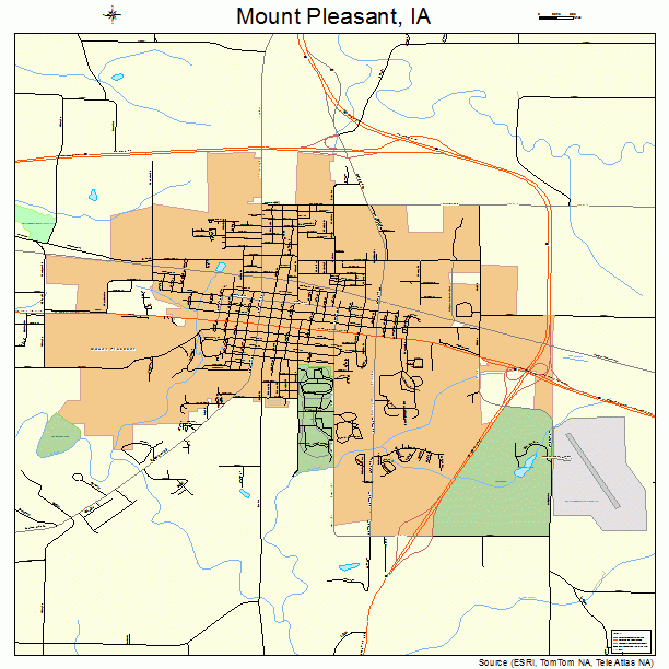 Mount Pleasant Iowa Street Map 1954705