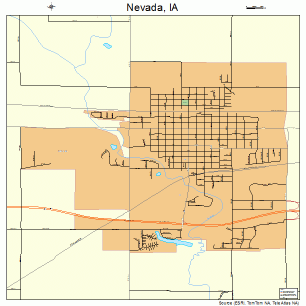 Nevada, IA street map