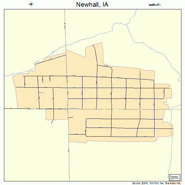 Newhall, IA street map