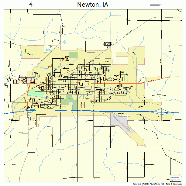Newton, IA street map