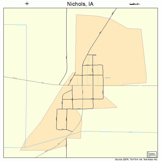 Nichols, IA street map