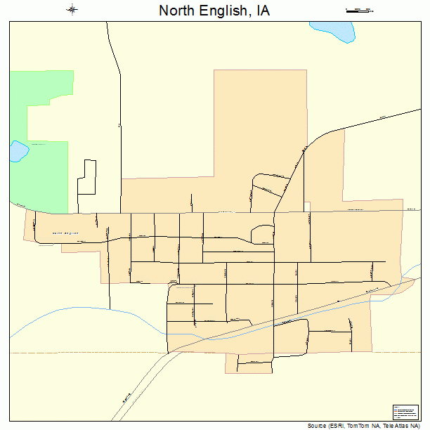 North English, IA street map