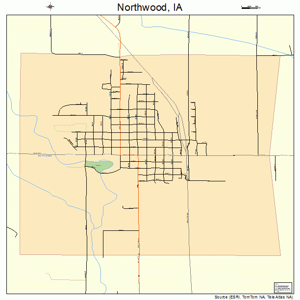 Northwood, IA street map