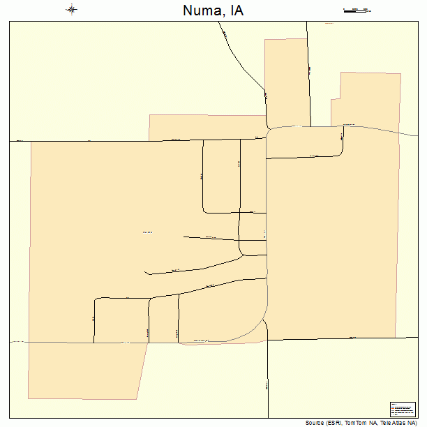 Numa, IA street map
