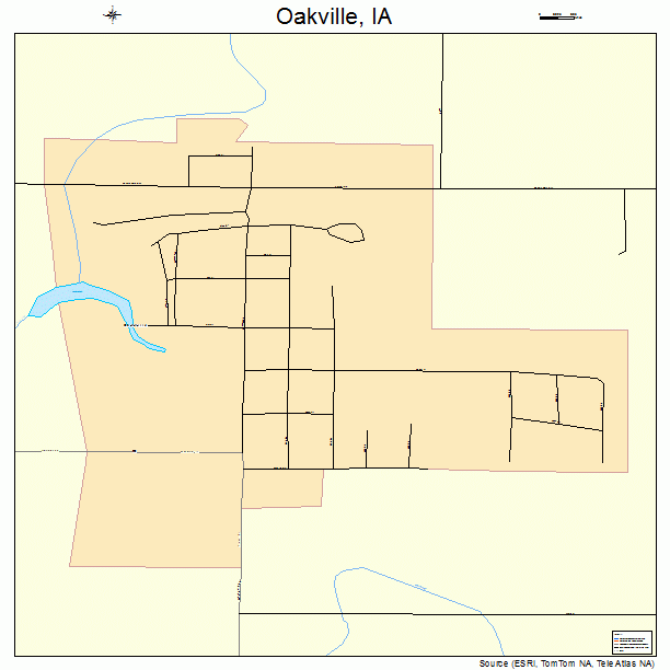 Oakville, IA street map