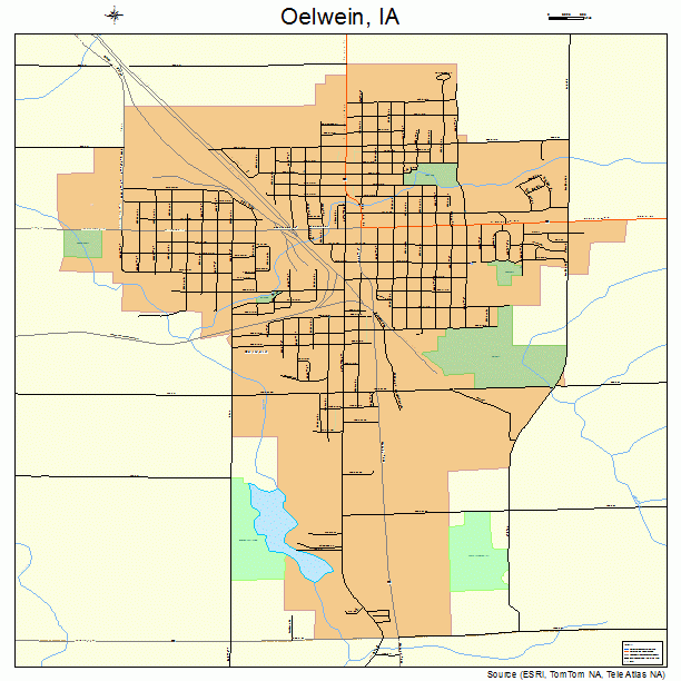 Oelwein, IA street map