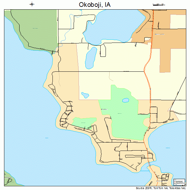 Okoboji, IA street map