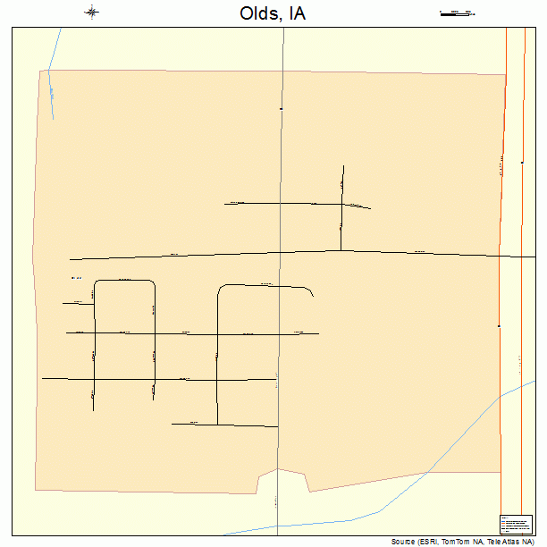 Olds, IA street map