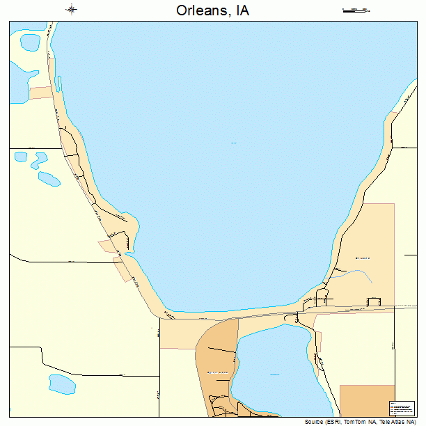 Orleans, IA street map