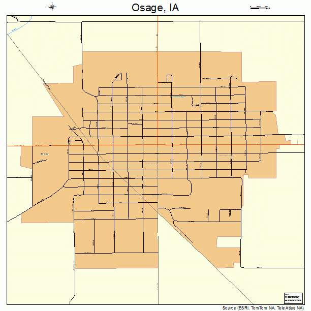 Osage, IA street map