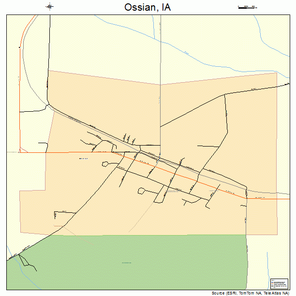 Ossian, IA street map