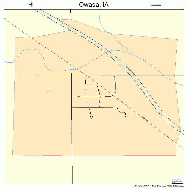 Owasa, IA street map