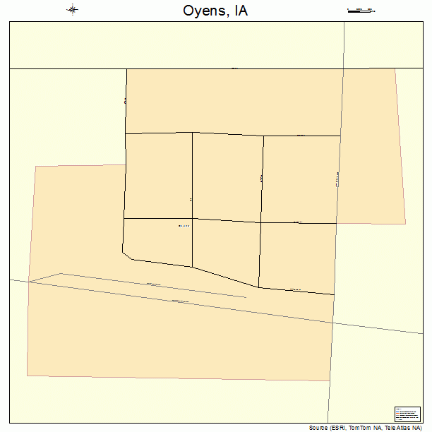 Oyens, IA street map