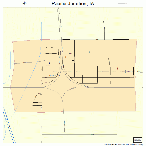 Pacific Junction, IA street map