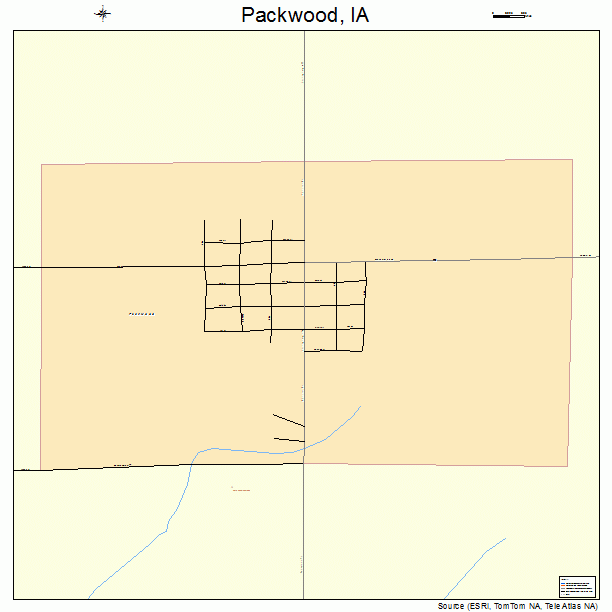 Packwood, IA street map