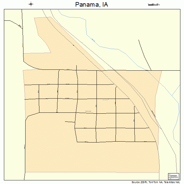 Panama, IA street map