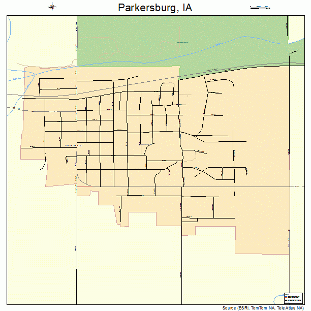 Parkersburg, IA street map