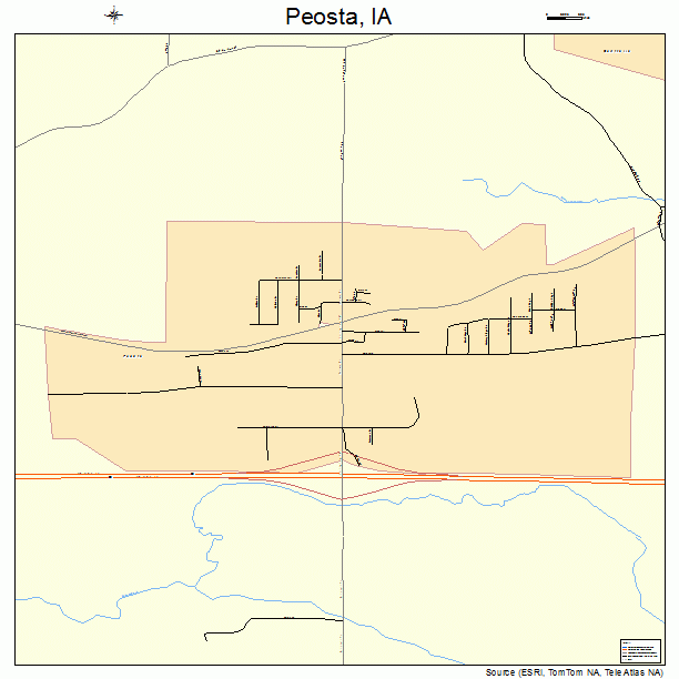 Peosta, IA street map