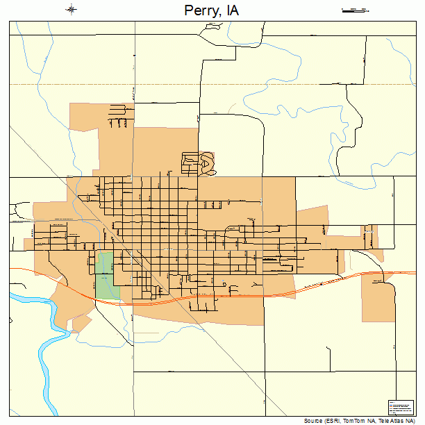 Perry, IA street map