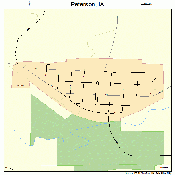 Peterson, IA street map