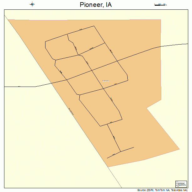 Pioneer, IA street map