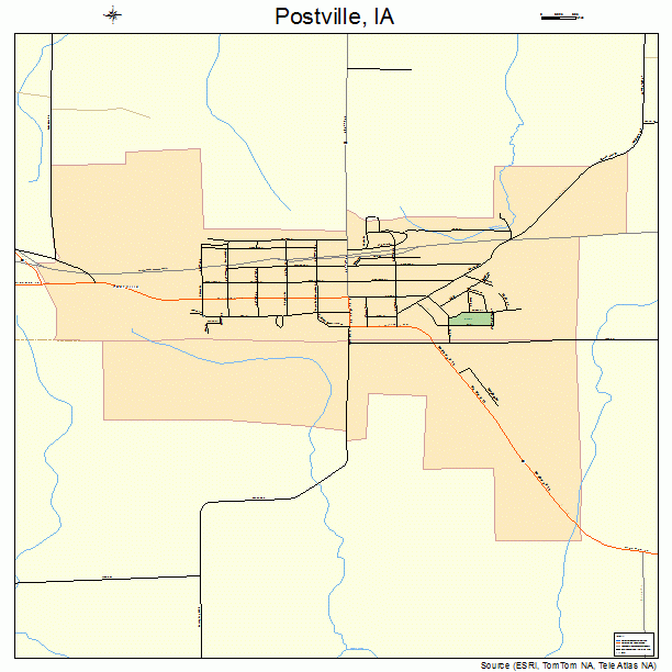 Postville, IA street map