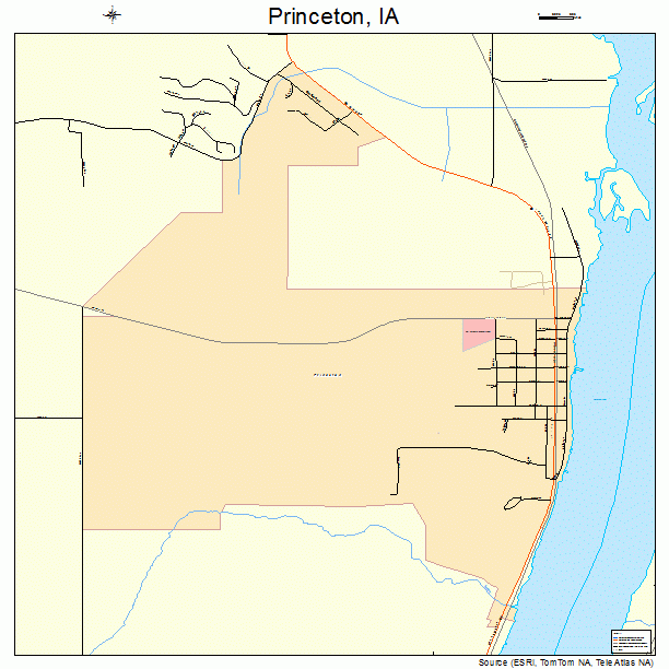 Princeton, IA street map