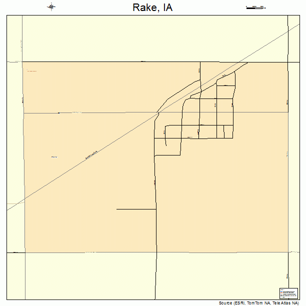 Rake, IA street map