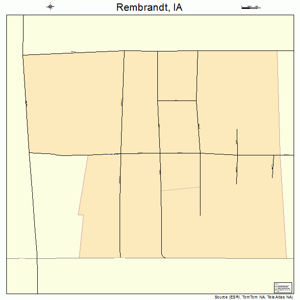 Rembrandt, IA street map