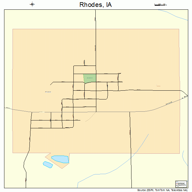 Rhodes, IA street map